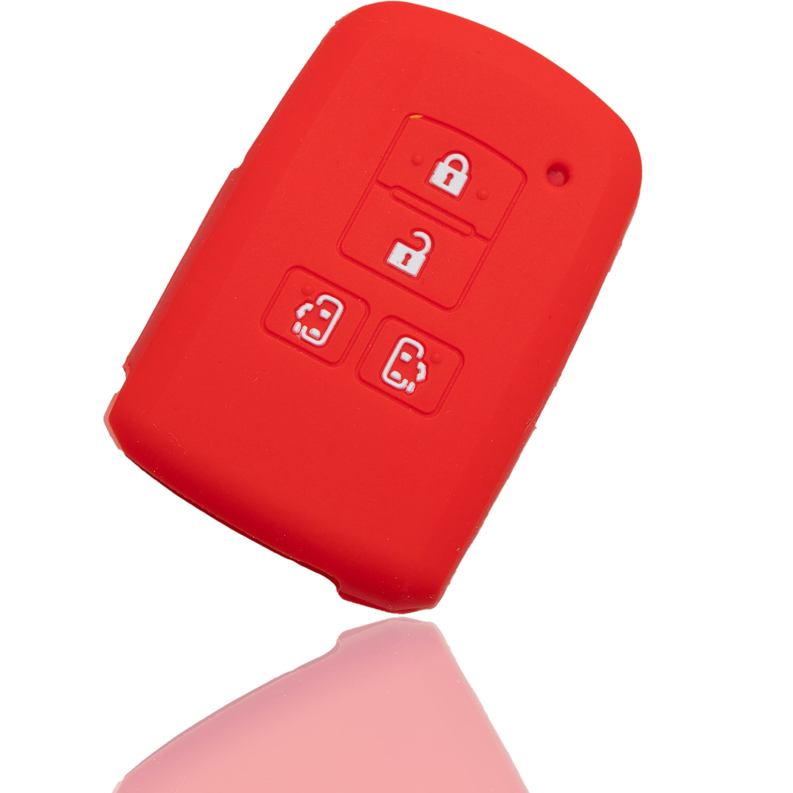 MALAKO Силиконовый чехол для смарт-ключа Toyota 4 кнопки Чехол Чехол для ключа Крышка ключа Силикон красный