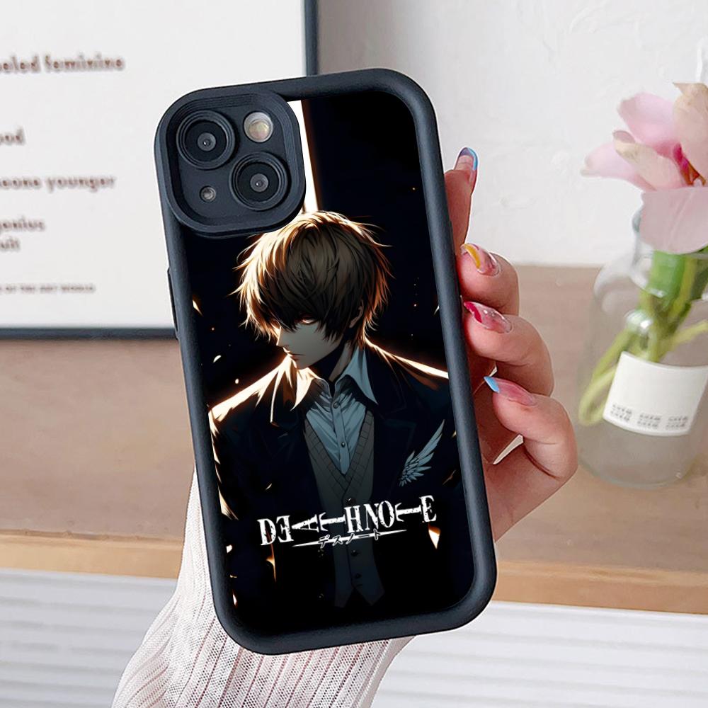 Death Note Kira Light Mobile Phone Case for iPhone 17 16 15 14 13 12 11 Air Pro Max Plus Thicken TPU Colorful Cover Cover Luxury