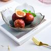 Nordic Golden Rim Petal Glass Salad & Fruit Bowl