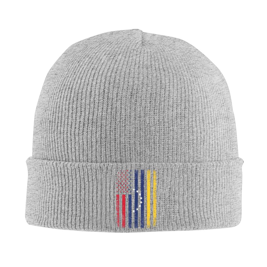 Venezuela Flag Th of July USA Venezuelan Flag Knit Hat Beanie Winter Hats Warm Acrylic  Hiphop  Caps Unisex Women Gifts