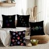 Dog Footprint Paw Cute Cushion Cover Short Plush DoubleSided Printing Home Machine Washable In Warm Winter Pillow Cover