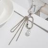 Baroque Pearls Inspired Key Ring With Quick Release Alloy Hook Decorative Bag Charm Travel Companion