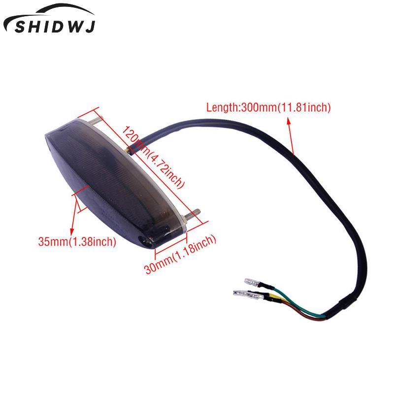 1pc 28 LEDs 3W 12V Motorcycle Rear Light Led Bike Rear Tail Stop Brake Ellipse Light Easy To Mount Directly Bolt On