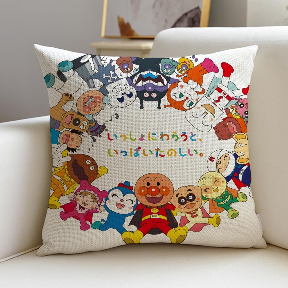Brave AAnpanmanS Cushion Cover Breathable and skinfriendly linen pillowcase square removable and washable cushion