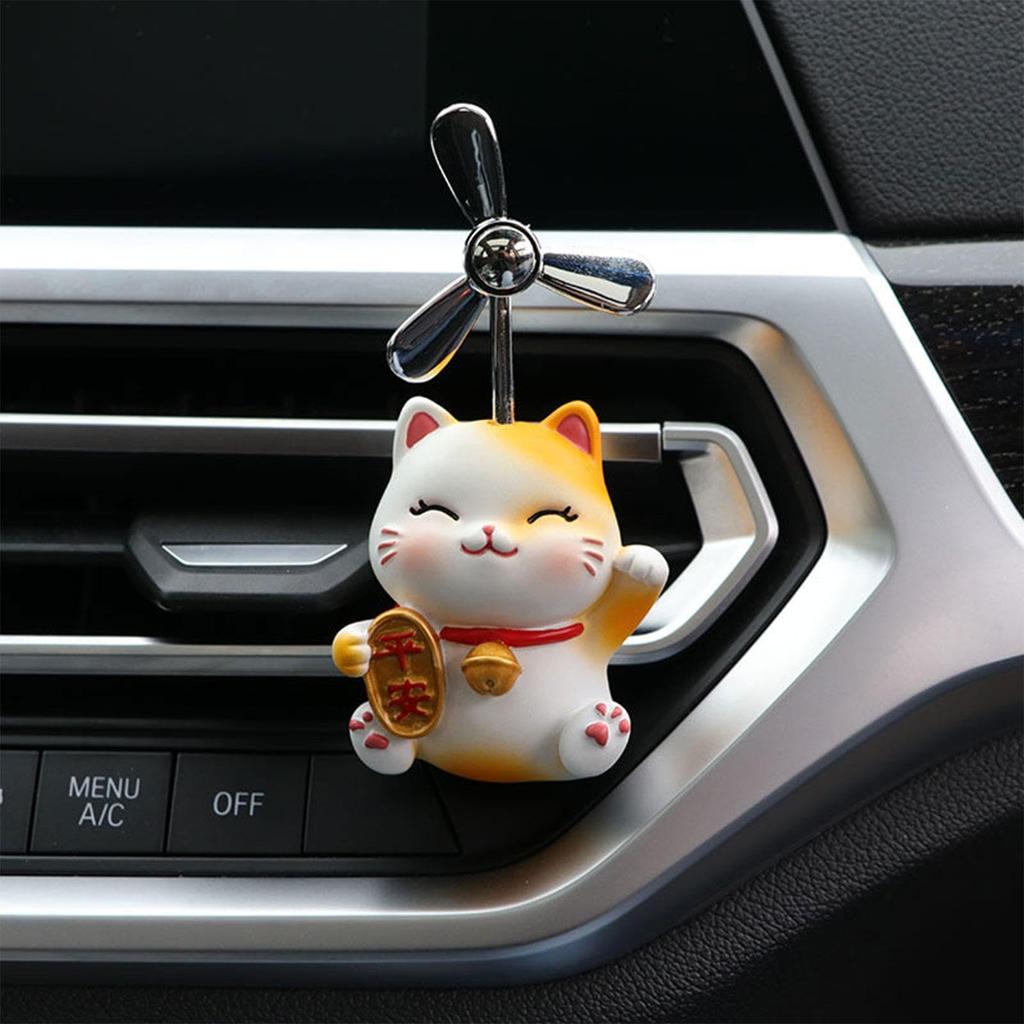 Cat Air Vent Propeller | Cute Cat Car Aromatherapy Machine Cute Animal