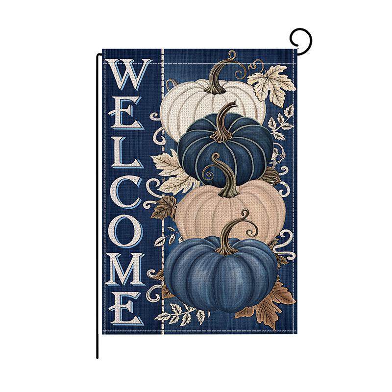 Harvest Festival Garden FlagAutumn Pumpkin Printed Letter Courtyard Decoration Small Flag