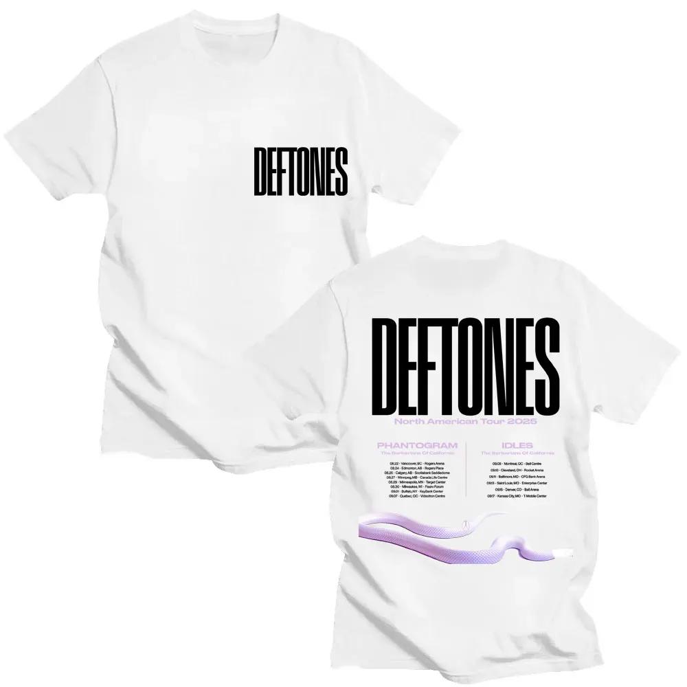 Deftones North American Tour Fashion Retro Y2K Quality Mens  Womens Tshirts 2025 Summer Cotton Comfortable Loose Tshirt