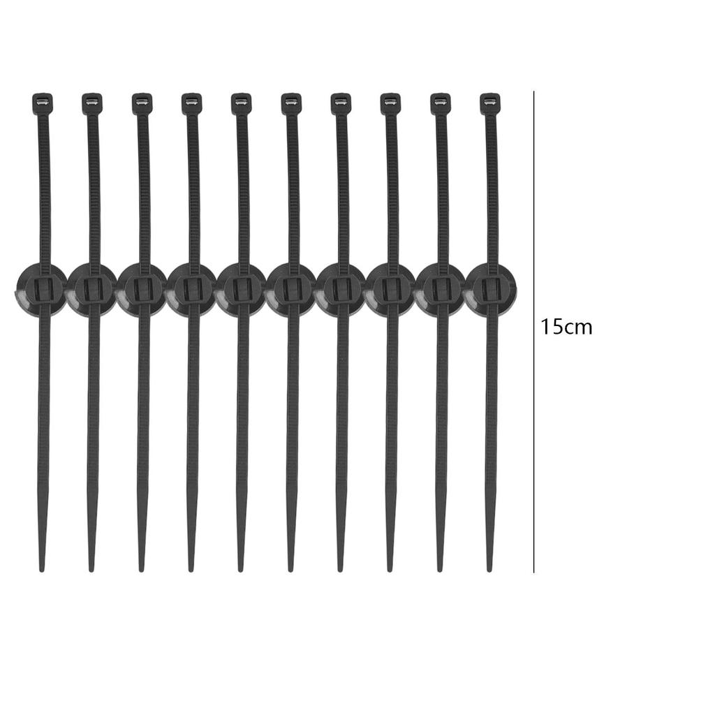 Vehicle Wiring Harness Fixing Cable Tie Push Mount Car Fastener Clip Nylon Zip Tie Wrap Auto Repair Tool Kit Universal 15cm 20cm