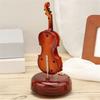 Mechanism Wind Up Musical Box Violin Music Box Miniature Musical Instrument Ornament Home Decors Creative Artware Gift