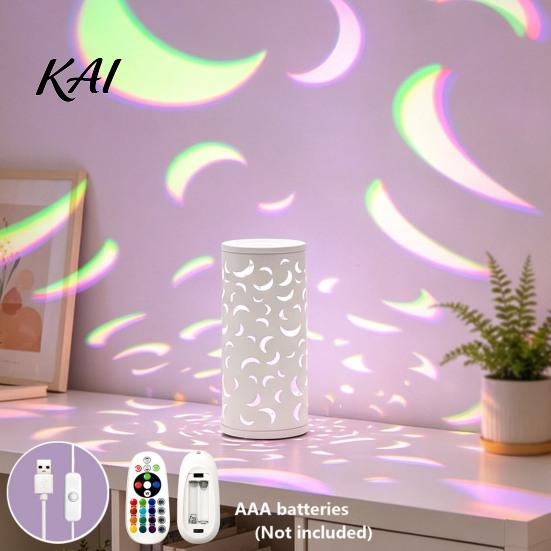 Hollow-out Butterfly Lamp USB Projector Lamp, RGB 16 Colors Decorative with Remote Powered Night Light Control, LED for Bedroom Living Room