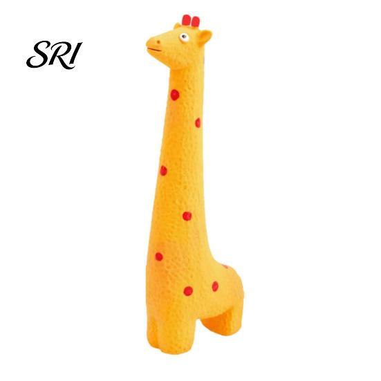 Cute Animal Dog Toy Latex Squeaky Giraffe Elephant Dogs Chew Teeth Cleaning for Aggressive Chewers Fetch Tug-of-War