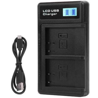 Tragbares Kamera-Akkuladegerät für NPBN1 USB-Kamera, Doppelladegerät mit LCD-Display