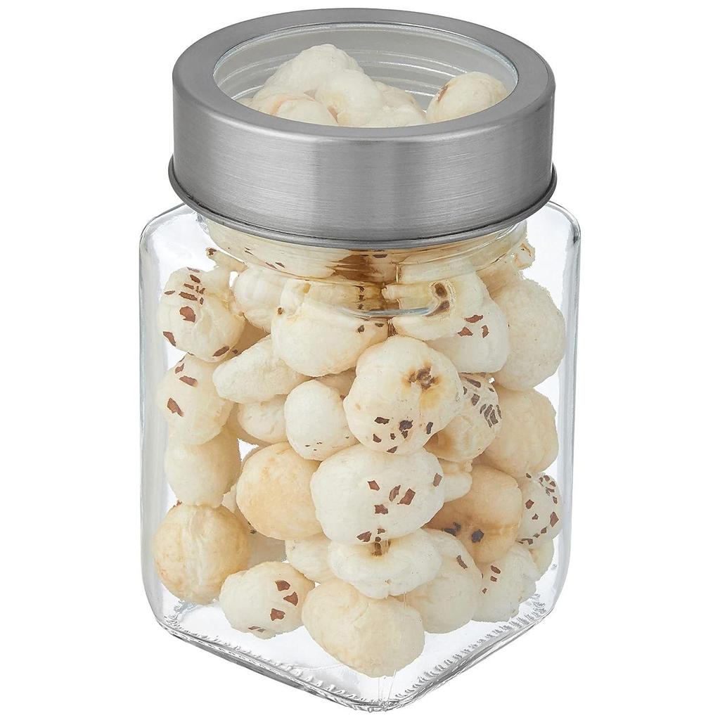 Mångsidiga Glasburkar med Genomskinliga Lock, Set om 2, Fyrkantiga (310 ml vardera),