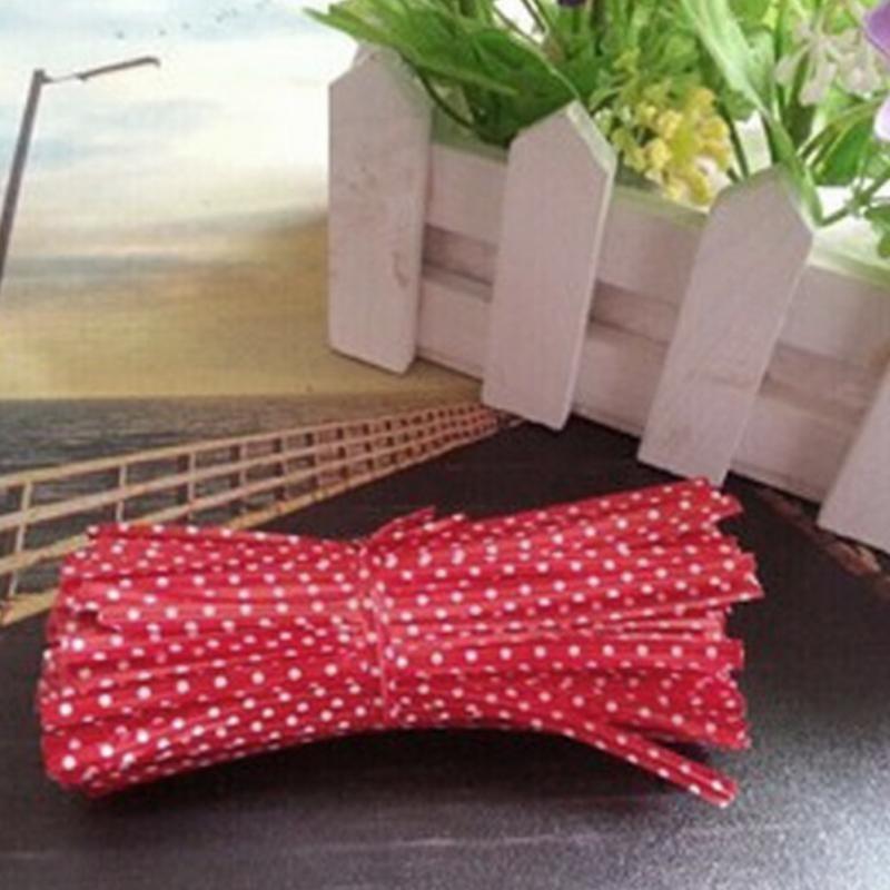 500PCS/Bag Ribbon Wrap Tie PVC Ligation for Cellophane Candy Cookie Gift Bag Pouch In Wedding Party D