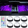 For Auto Wireless Remote APP Control Rainbow RGB Starry Footwell Light USB Car Interior Ambient Decorative Atmosphere Lamp