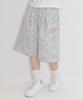 AMBLER Heart Bear Leopard Pants Bermuda Single-Pleat Sweat Shorts Asp801 (Ivory)