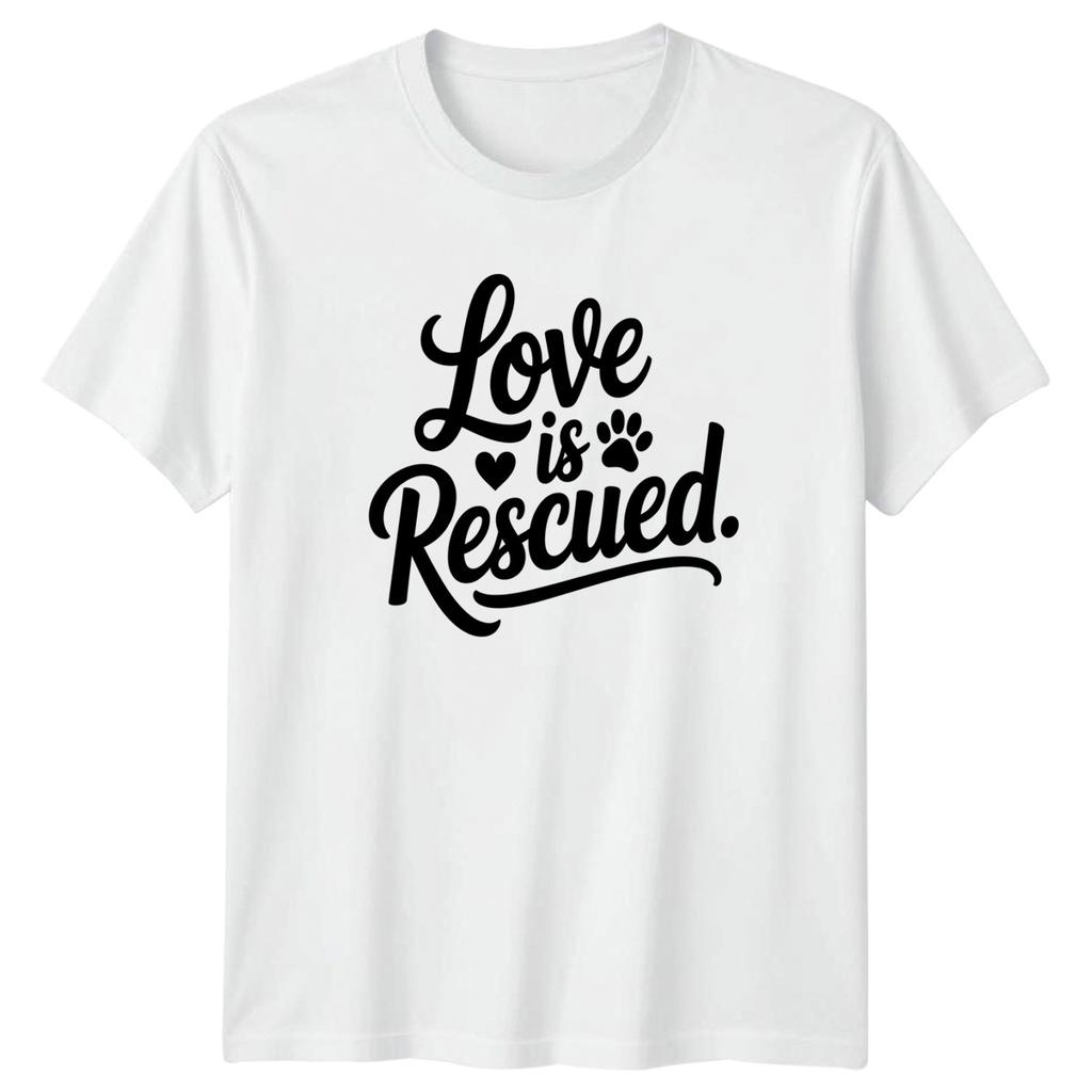 Love Is Rescued TShirt Dog Rescue Dogs Christmas Gift For Him And Her