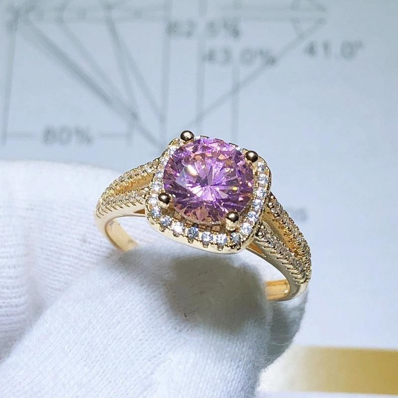 Sace Gems Klasyczny pierścionek z cyrkonią ze stopu miedzi Biżuteria damska Wedding Party Prezent Otwarty