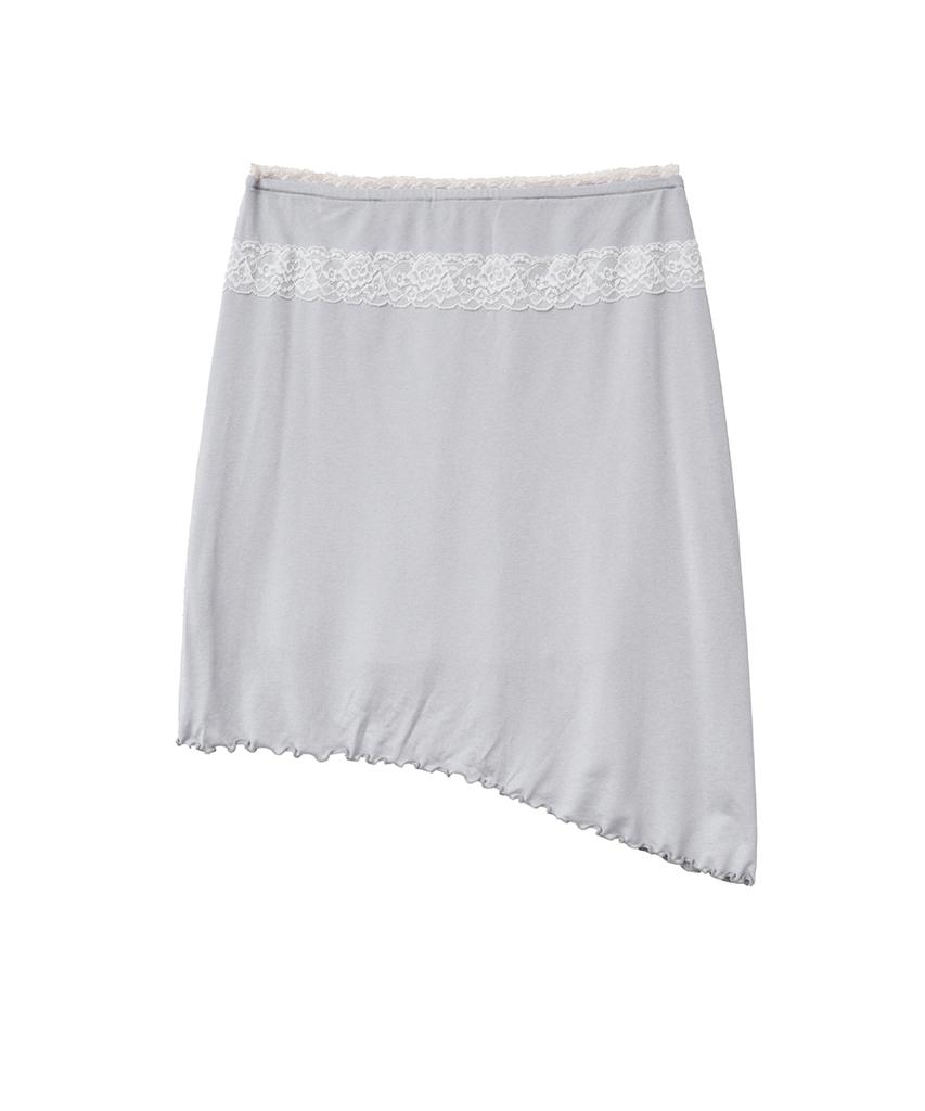 Yuupeu Rose Lace Skirt - Sky Blue