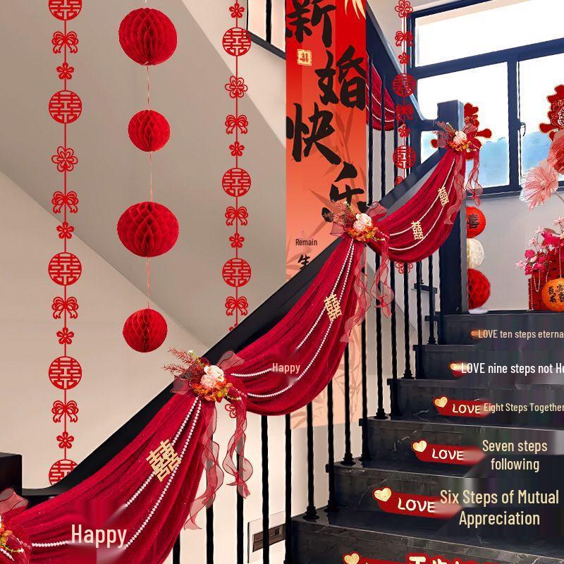 Wedding Stair Railing Decoration Set