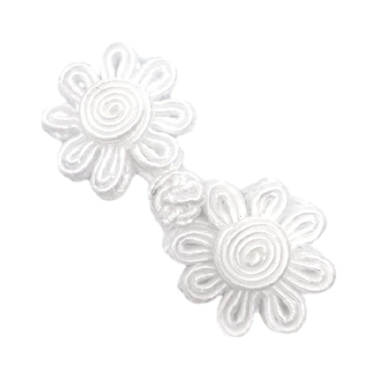 Vintage Flower Fasteners Buckle Disc Buttons DIY Clothing Decoration Garments