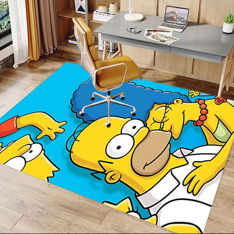 1pc Simpsons Family Portrait Carpet for Playroom Bedroom Living Room Sofa Home Decor,kids Game Area Rug Non-slip Floor Mat Y729101