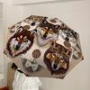 1pc Wolf Spirit Mandala Umbrella with Plastic Handle,Suitable for All Seasons Home Travel Outdoor UmbrellaDD259