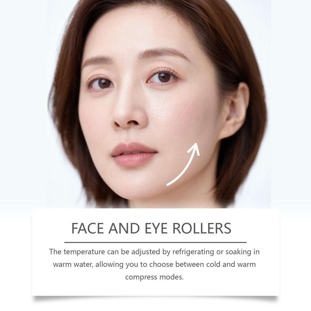 Facial Roller Massager, Portable for Daily Use, Hot & Cold Dual Function, Refines Facial Skin, Facial Care Massager