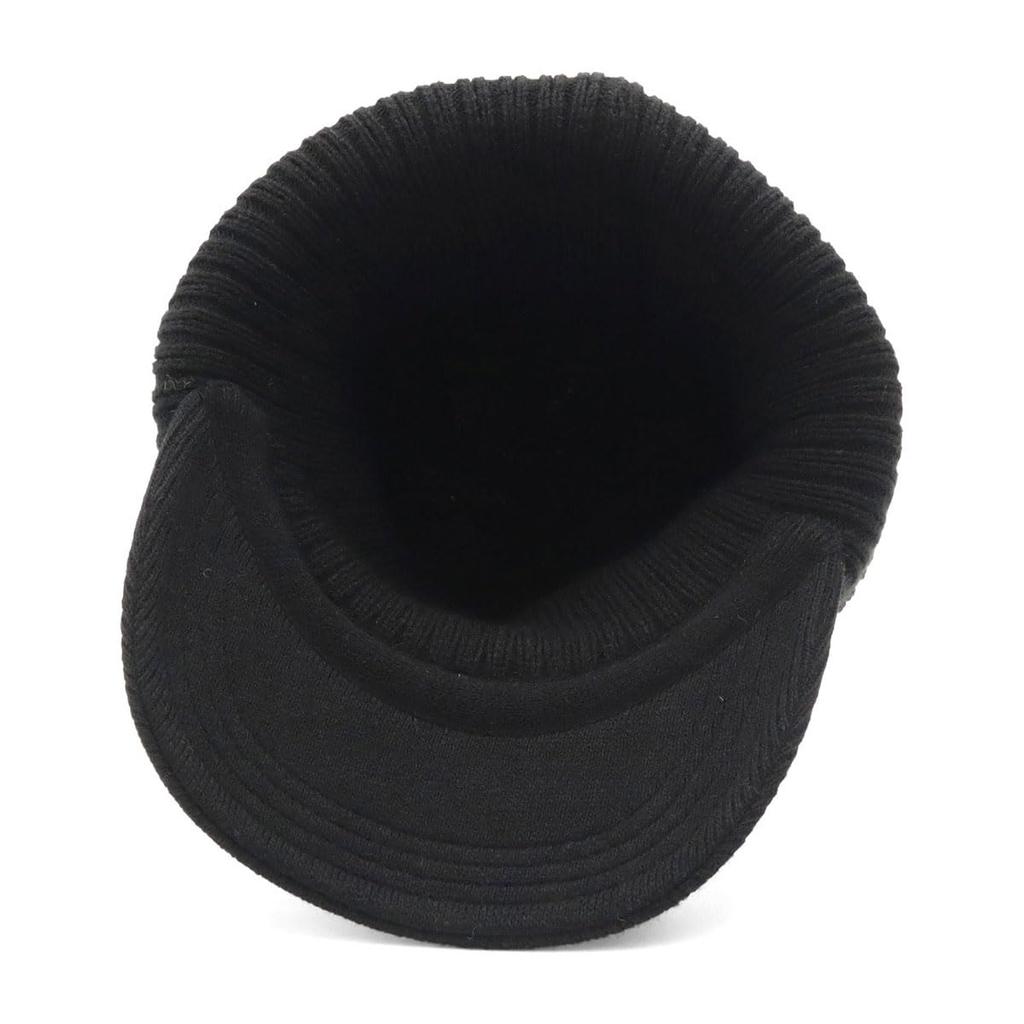 New Era Golf Visor Knit Cap, Black, Free GF Visor Knit TPU Logo, Black