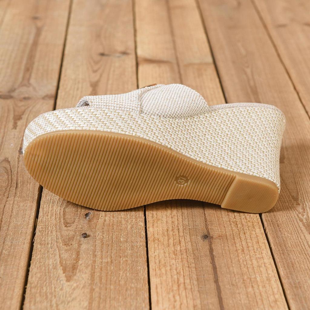2026 Women's Platform Wedge Sandals - Chunky Sole, Open-Toe, Large Sizes, Casual Beach Style