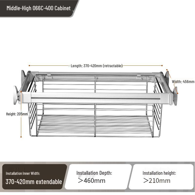 Étagère télescopique extensible pour rangement de pantalons dans une armoire