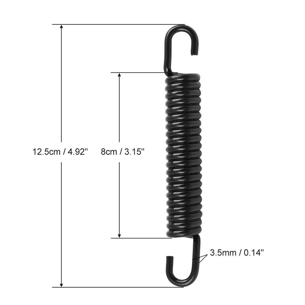 uxcell Motorcycle Kickstand Springs Motorcycle Main Bracket Kickstand Return Spring for CBT 12.5cm Length Black