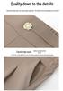 Stylish Ice Silk High Waisted Pants for 50-Year-Old Women - Loose, Elastic, Straight-Leg Summer Casual Wear