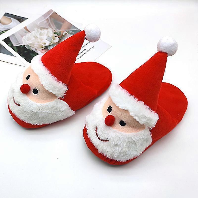 Christmaswinter Shoes Newborn Plush Warm Snow Boots Christmas Santa Soft Soled Toddler Shoes - RIpj