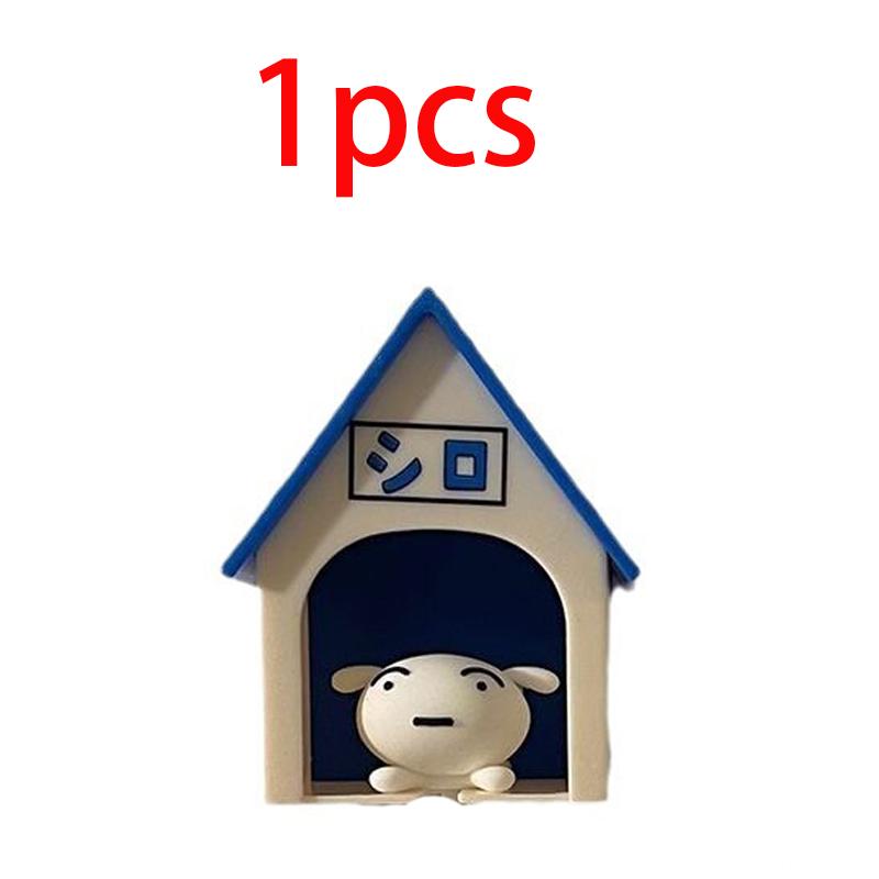 

Latest Anime Crayon Shin-Chan Kawaii Keychain Kawaii Dog Key Hanger House Ornament Model Animation Movie Pendant Plaything Children Gifts