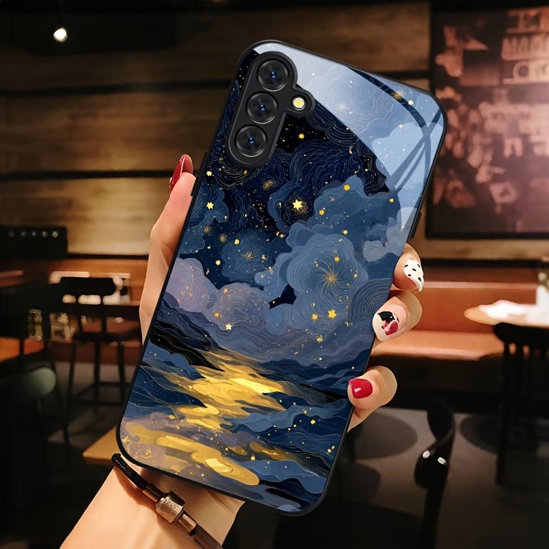 

Закаленное Стекло Чехол Для Телефона Для Серии Galaxy S26 S21 S22 S23 S24 S25 FE Ultra Plus. С иллюстрацией мечтательного звездного неба. For Galaxy S26