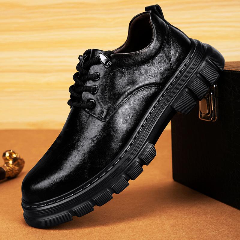 

Мужские повседневные кожаные туфли для отдыха на природе, повседневные кожаные мужские туфли-оксфорды, классические туфли ручной работы для торжественного вечера, кроссовки 41 чёрный