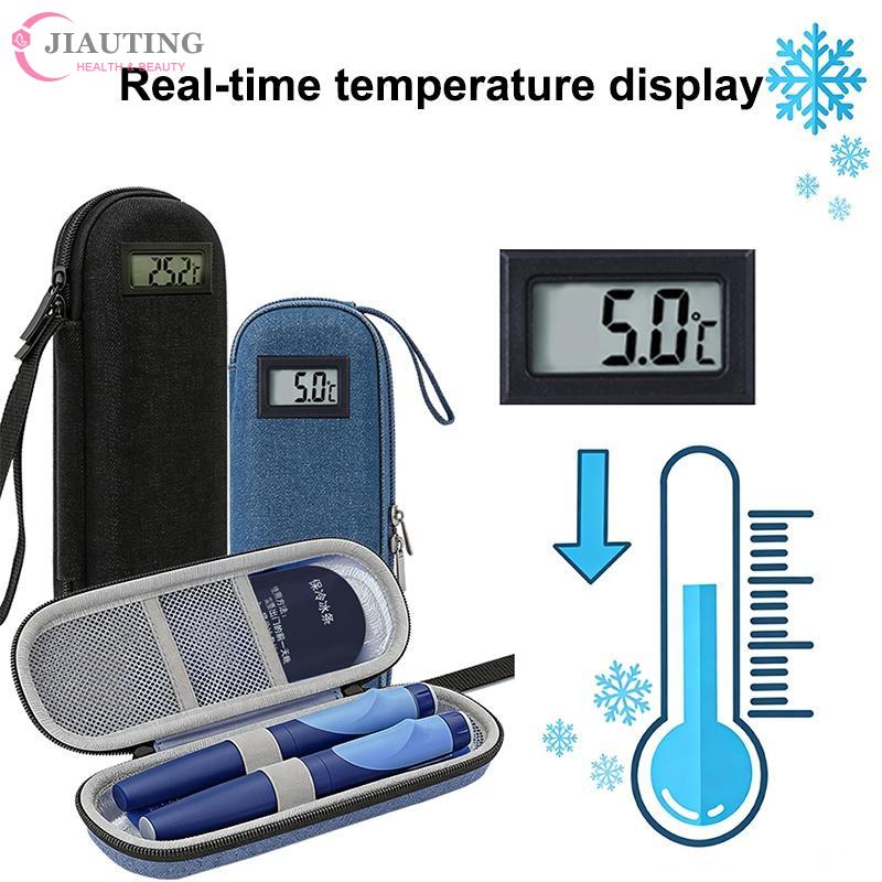 Insulin Cooler Travel Storage Case With Digital Display Medicine Organizer Bag Reusable Diabetes Carrying Bag For Diabetics