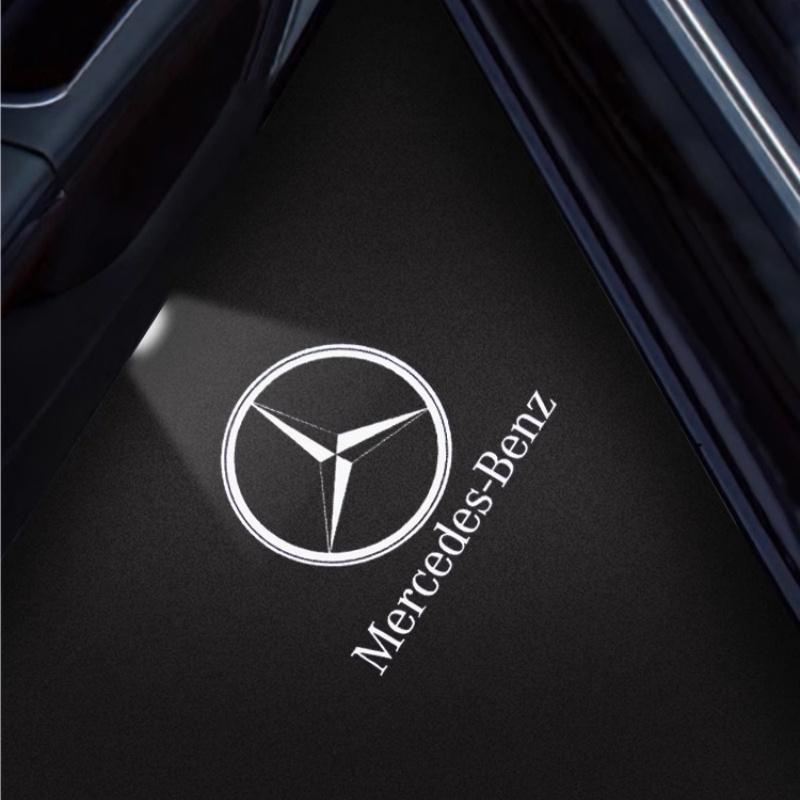 2/4Pcs Led Car Door Welcome Light Logo Projector For Mercedes Benz W212 W205 AMG ML W166 W176 W177 W213 W246 GLB GLC GLA GLS GLE