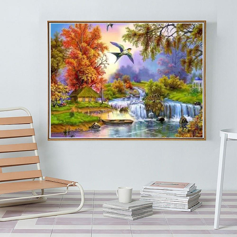 Dimond Painting Scenery Diamond Art Full Drill Needlework Diamond Painting Full Round