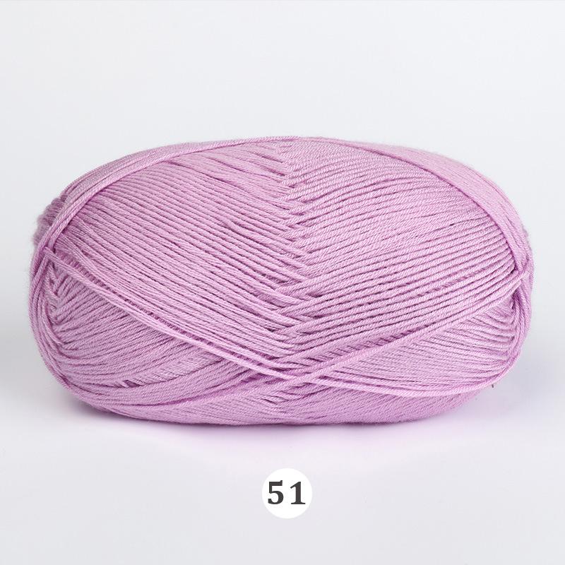 50g/Ball Smooth Hand Woven Yarn Knitted Fabric Natural Bamboo Cotton Crochet Yarn Baby Hand Soft