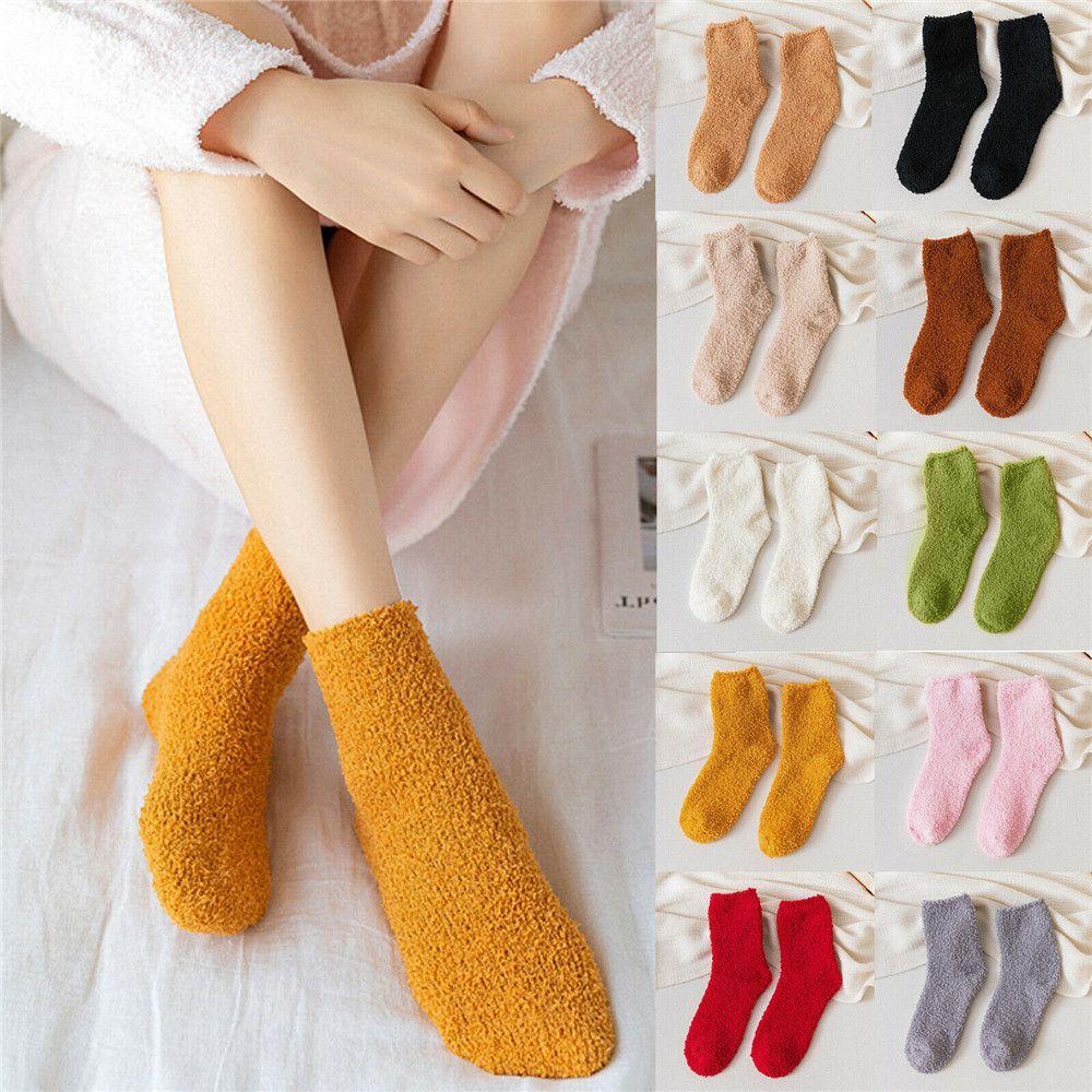 Men Women Fashion Breathable Soft Thick Bed Floor Sleep Socks Coral Velvet Socks Fluffy Cosy