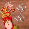 Creative Christmas Stocking Holder Hooks Fireplace Mantel Hanger Metal Clothes Hanger Christmas Party Decoration Supplies