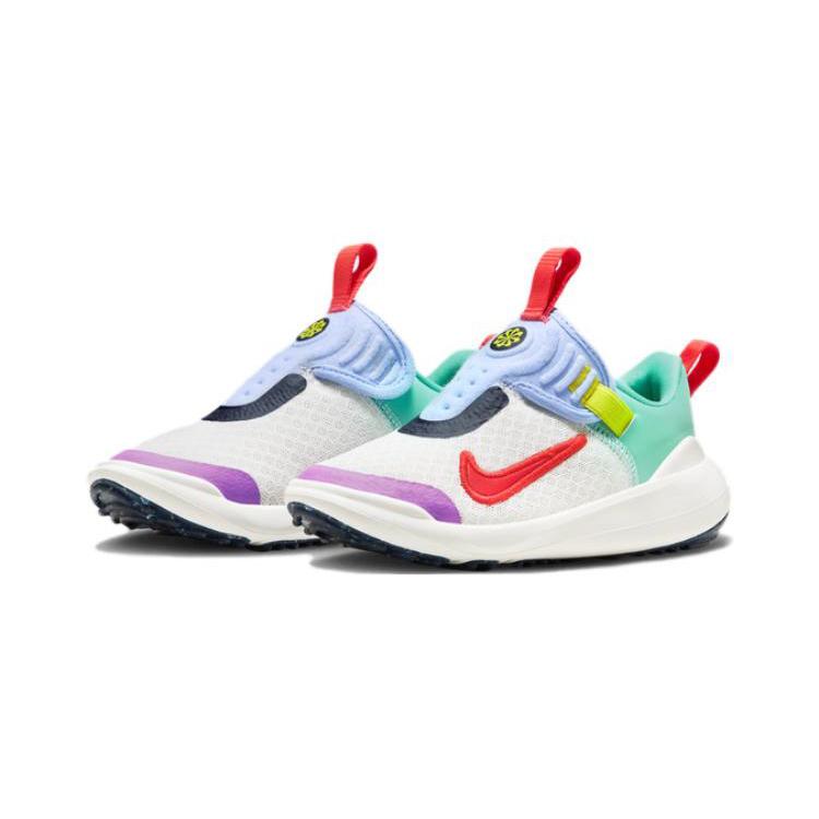 Nike E Series 1.0 Lightweight Cushioning Abrasion Resistant Low top Kids' Running Shoes White Red DZ2841-100