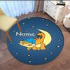 Custom Name Garfield Printed Round Rug Carpet Chair Rug Area Rug Entryway Doormats,for Office Chair Living Room Bedroom Kitchen Room.