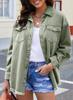 Europäischer & Amerikanischer Stil Mode Denim Ausgefranste Jacke Hemd für Damen