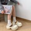 2025 Gemischte Farbe Clogs Klobige Sandalen Damen Dicke Sohle Schnallendesign Gartenschuhe Frau Eva Strand Plateau Flip Flops