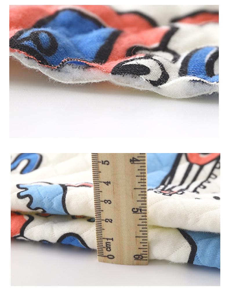 Three-Layer Quilted Children's Sleeping Bag: Anti-Kick Footed Blanket for Boys & Girls, One-Piece Pajamas for Autumn and Winter.