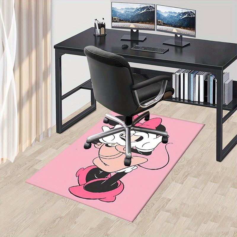 

Office Rug Minnie Mouse, Pink Background theme 3D Printed Anti-Slip Rug-Machine Washable for Living Room 60cm by 90cm