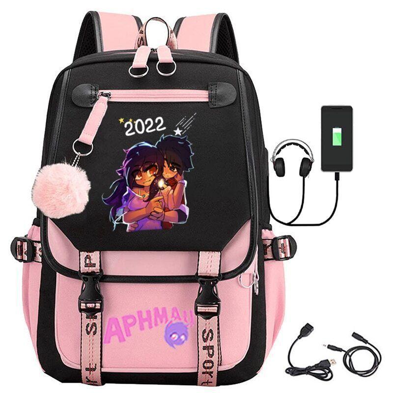 Large Capacity Schoolbag with Shoulder Strap; Student Three-piece Pencil Case Set